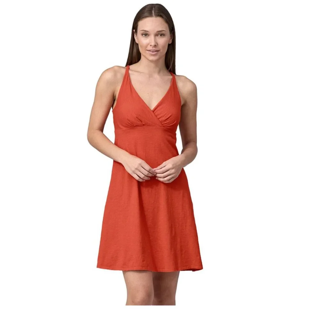 NWT Patagonia Amber Dawn Dress in Pimento Red, Size Small - Picture 1 of 7